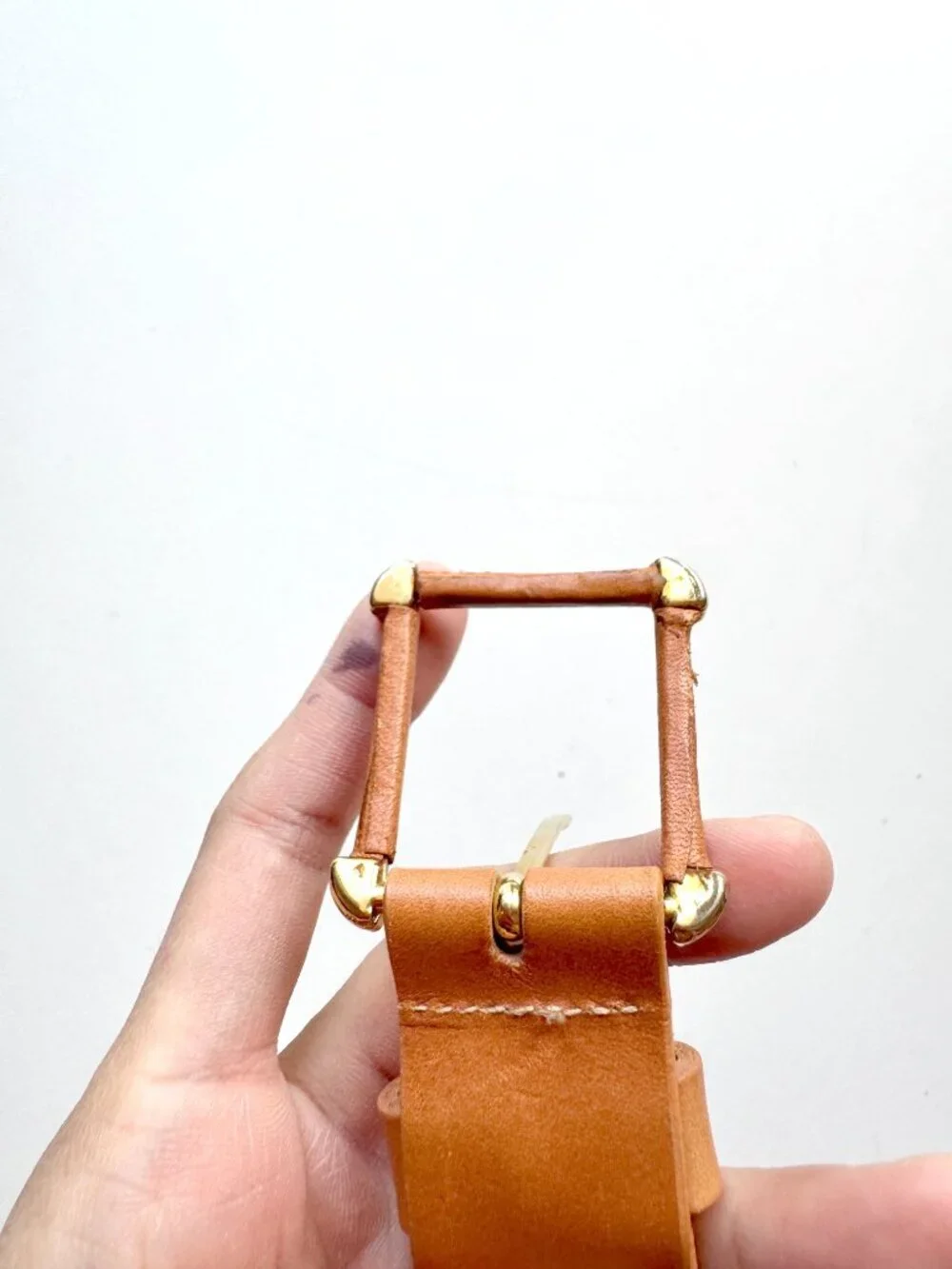 Vintage EMMANUEL Brown Leather Hip Belt, Size L - Made in Canada - Picture 7 of 9